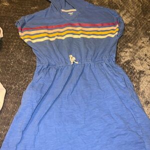 Old Navy Blue Kids Swim Coverup with Stripes